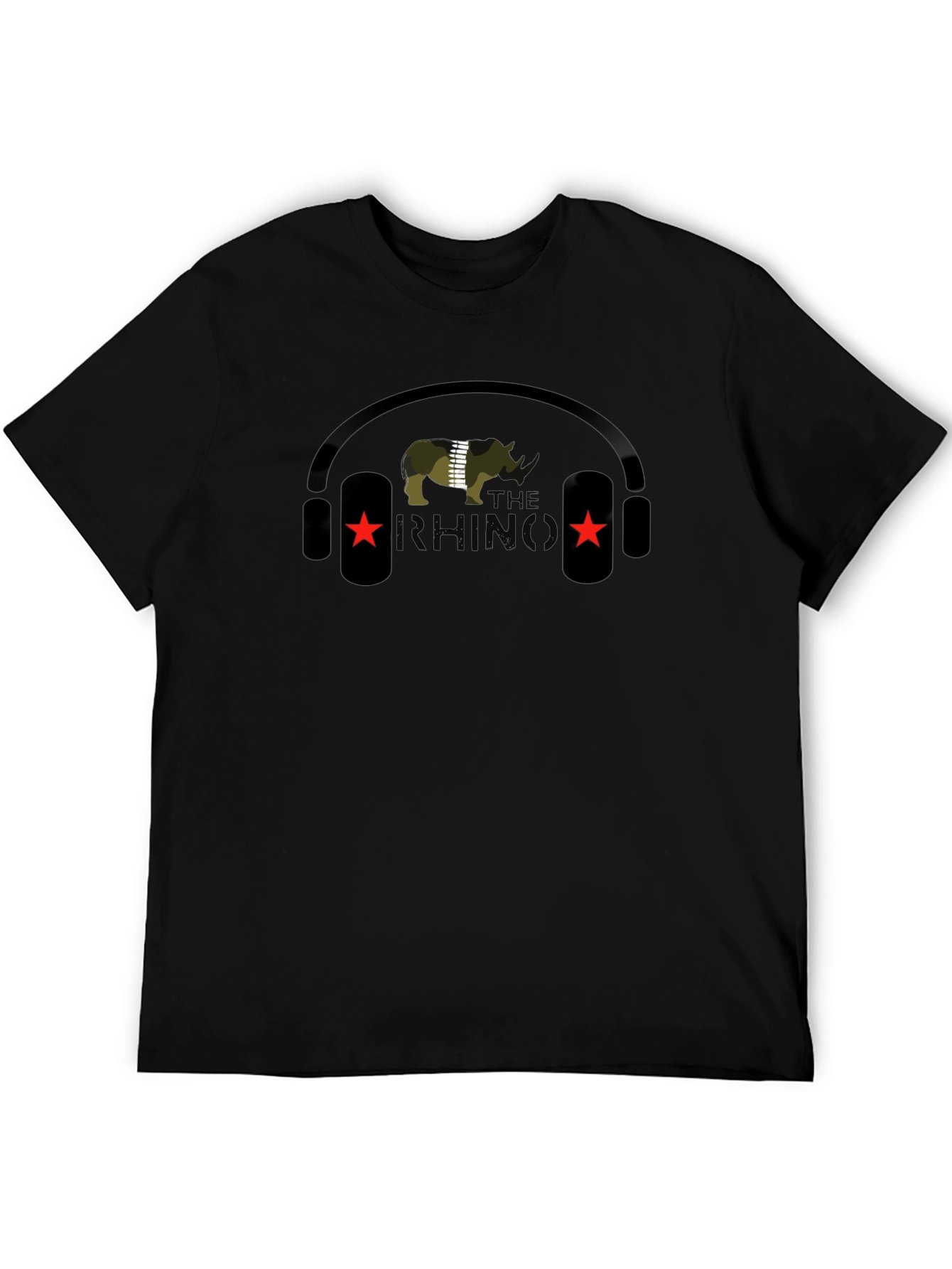 Camiseta Negra: Rhino Musical