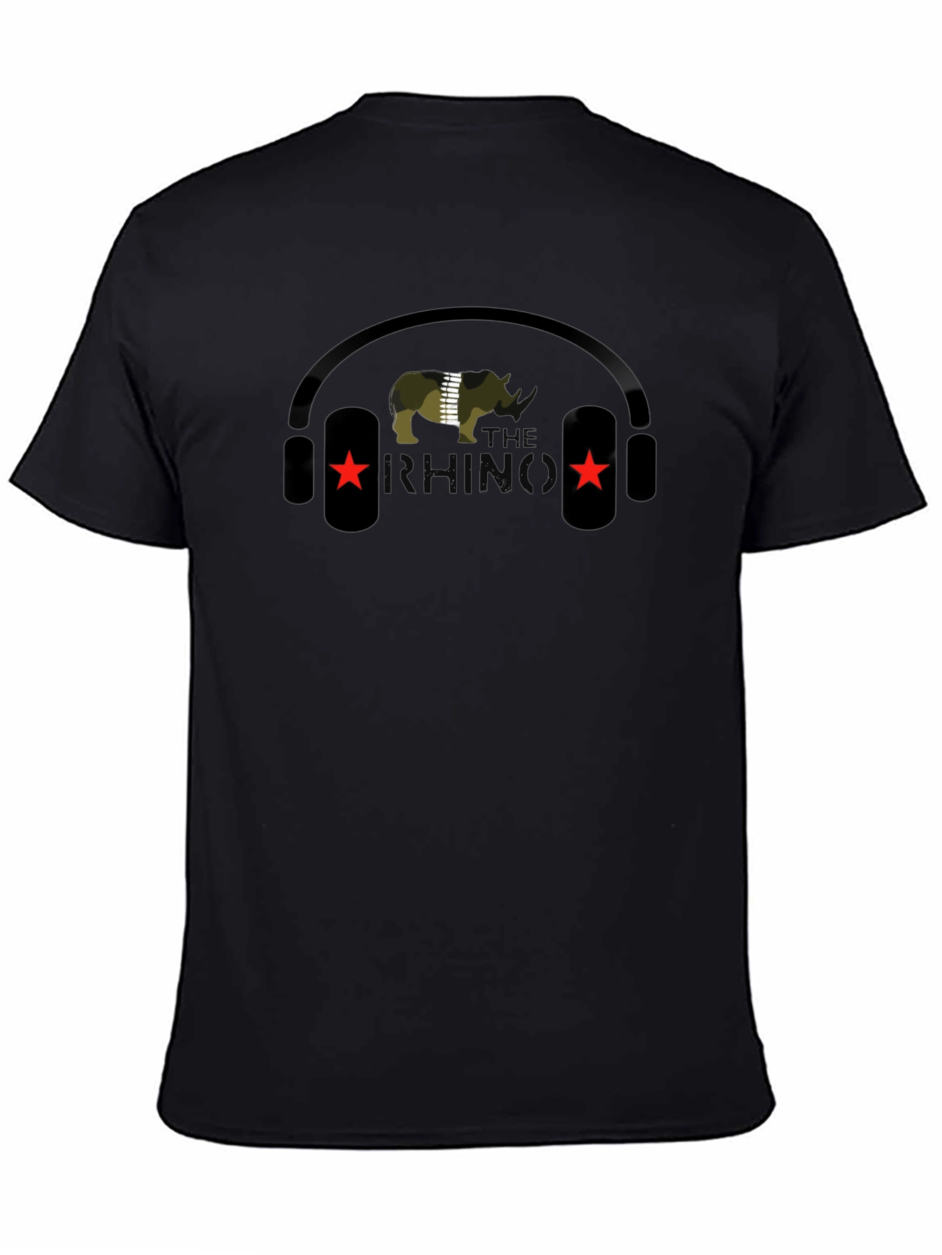 Camiseta Negra: Rhino Musical