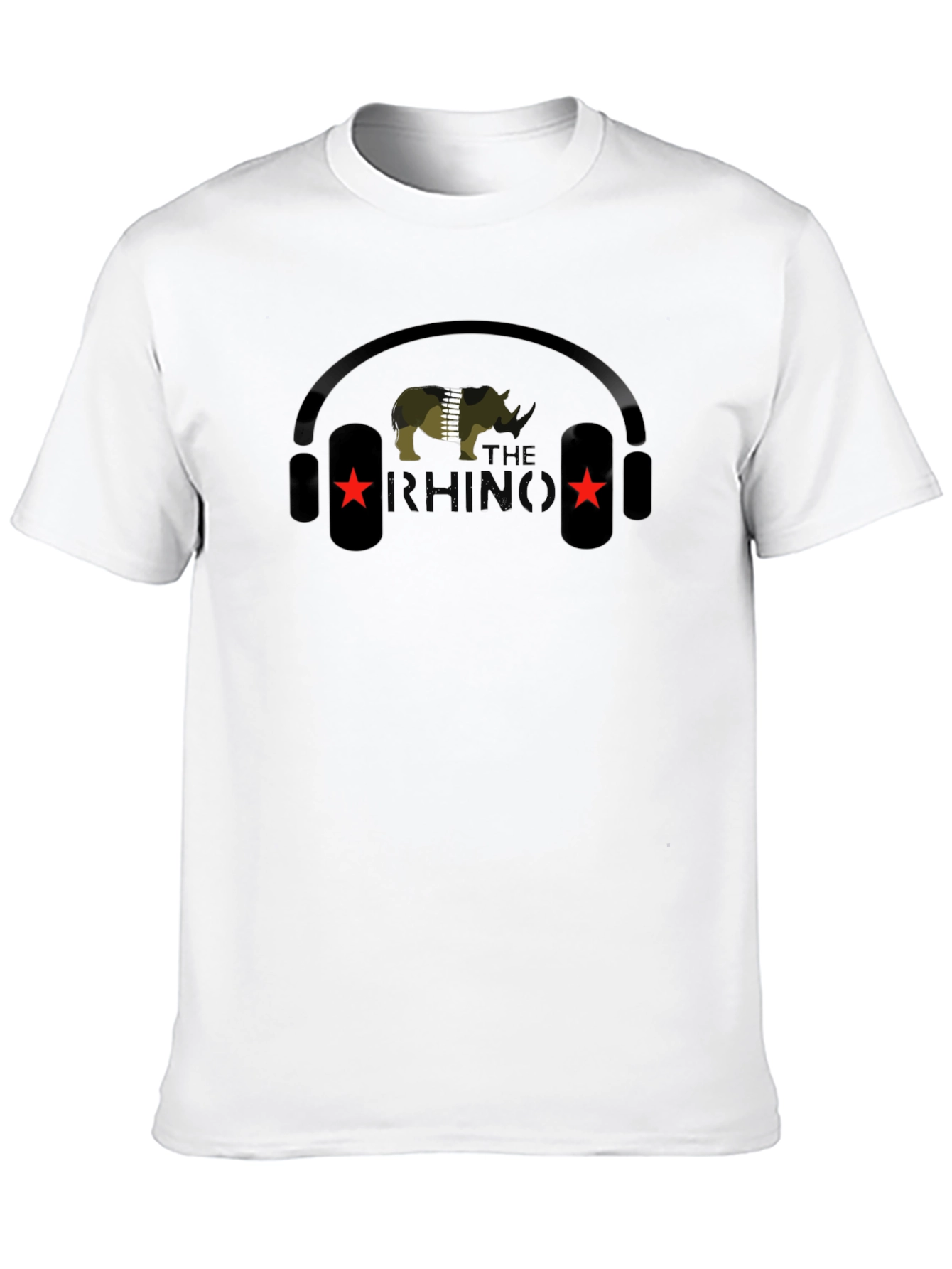 Camiseta Negra: Rhino Musical