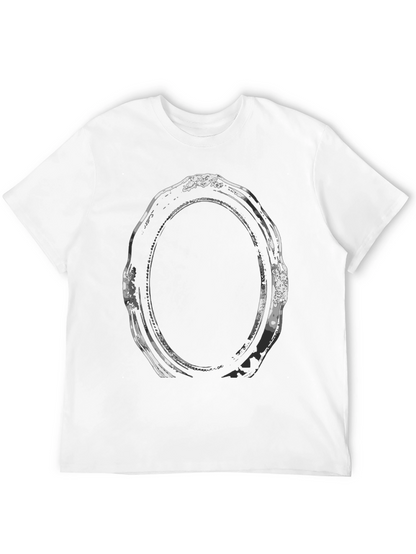Camiseta Negra con Diseño de Marco Ovalado