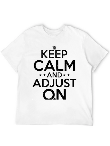 Camiseta Negra Keep Calm Adjust On