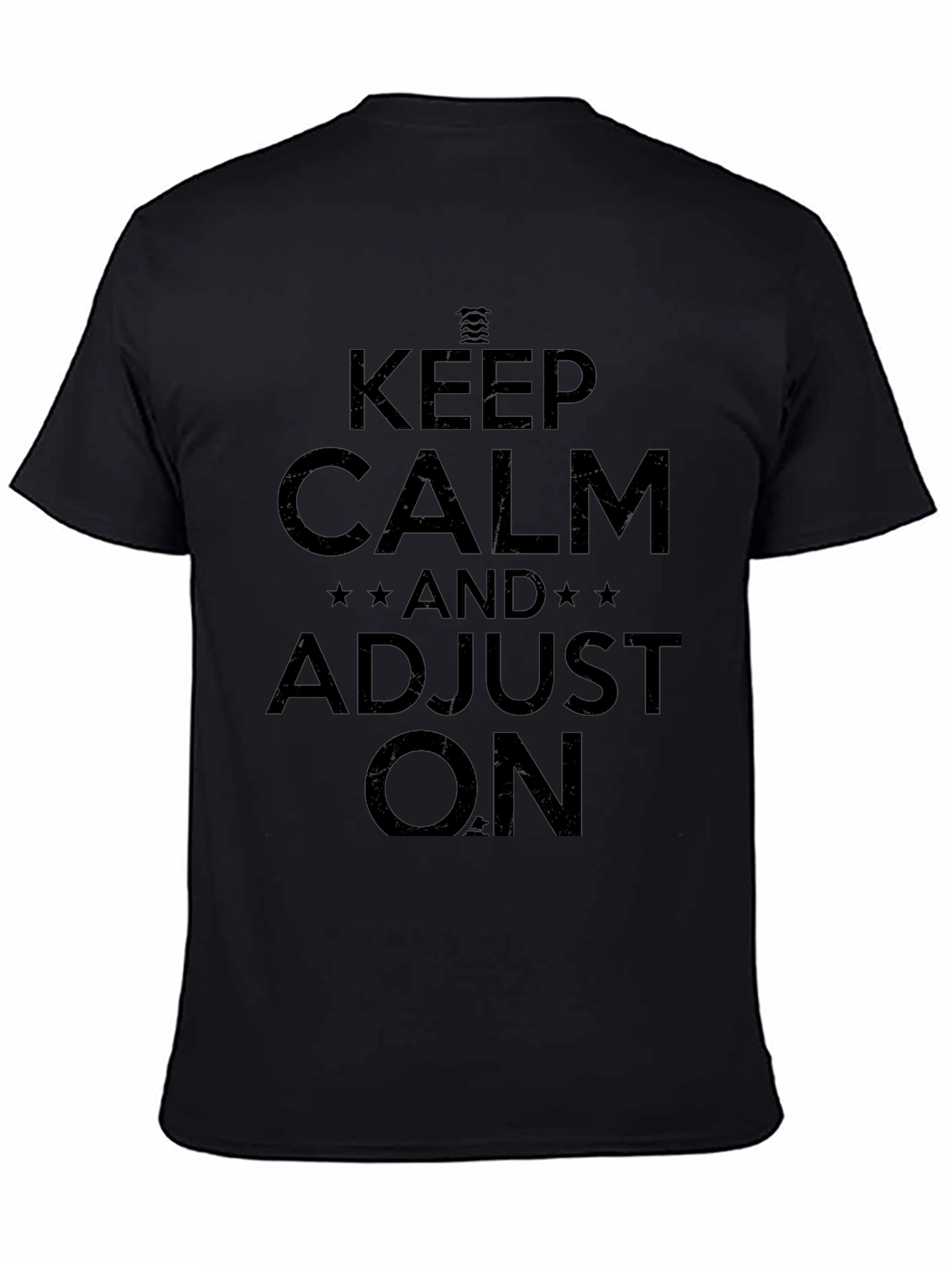 Camiseta Negra Keep Calm Adjust On