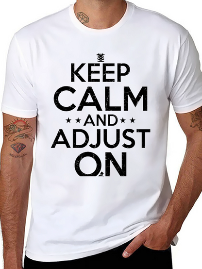 Camiseta Negra Keep Calm Adjust On