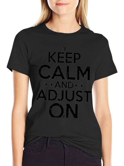 Camiseta Negra Keep Calm Adjust On