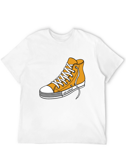 Camiseta Negra con Diseño de Tenis Old School