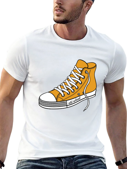 Camiseta Negra con Diseño de Tenis Old School