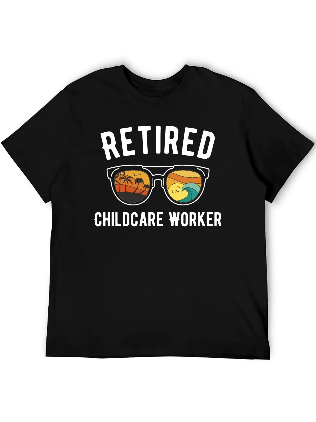 Camiseta Negra de Jubilación para Cuidador Infantil