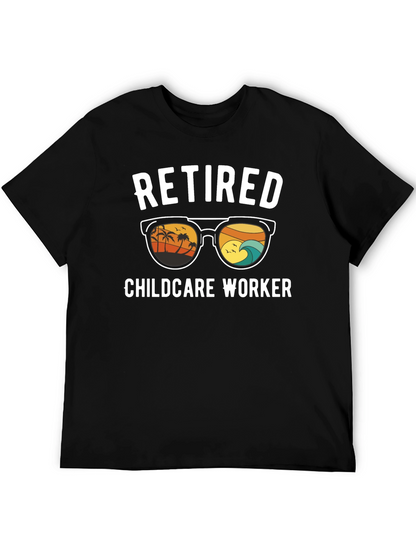 Camiseta Negra de Jubilación para Cuidador Infantil