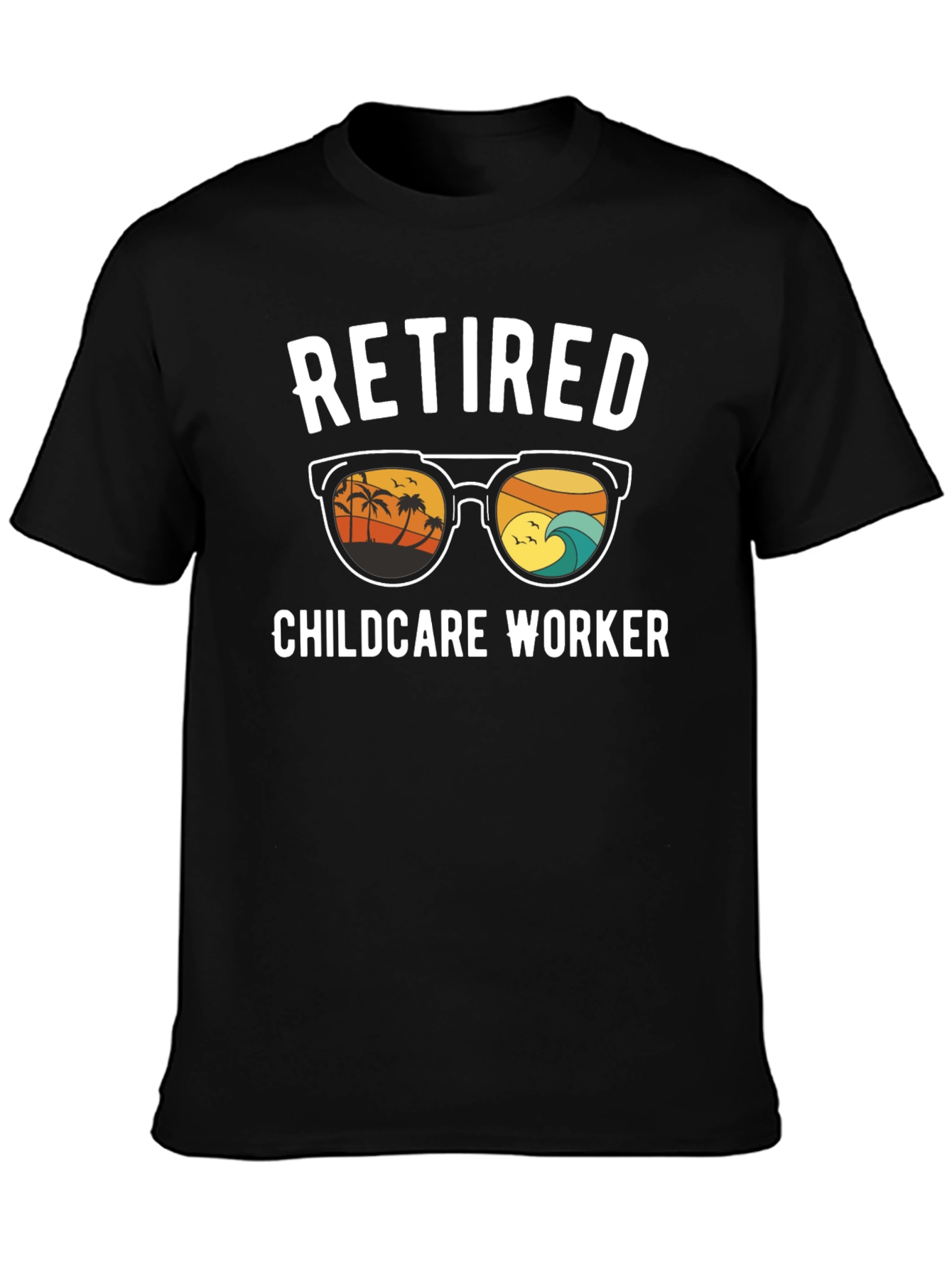 Camiseta Negra de Jubilación para Cuidador Infantil