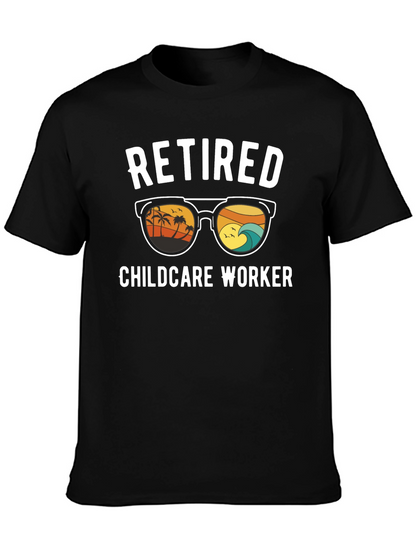 Camiseta Negra de Jubilación para Cuidador Infantil