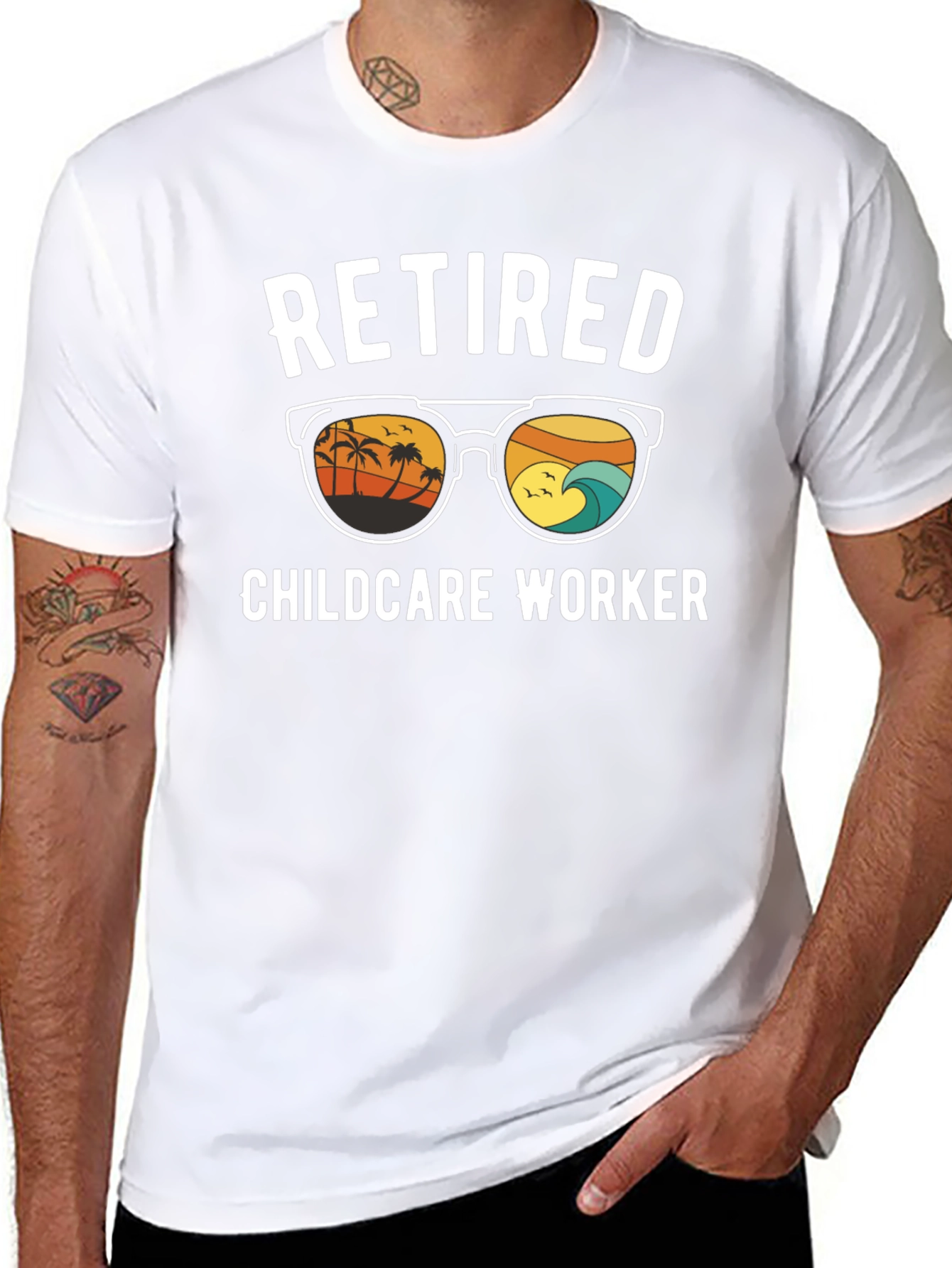 Camiseta Negra de Jubilación para Cuidador Infantil