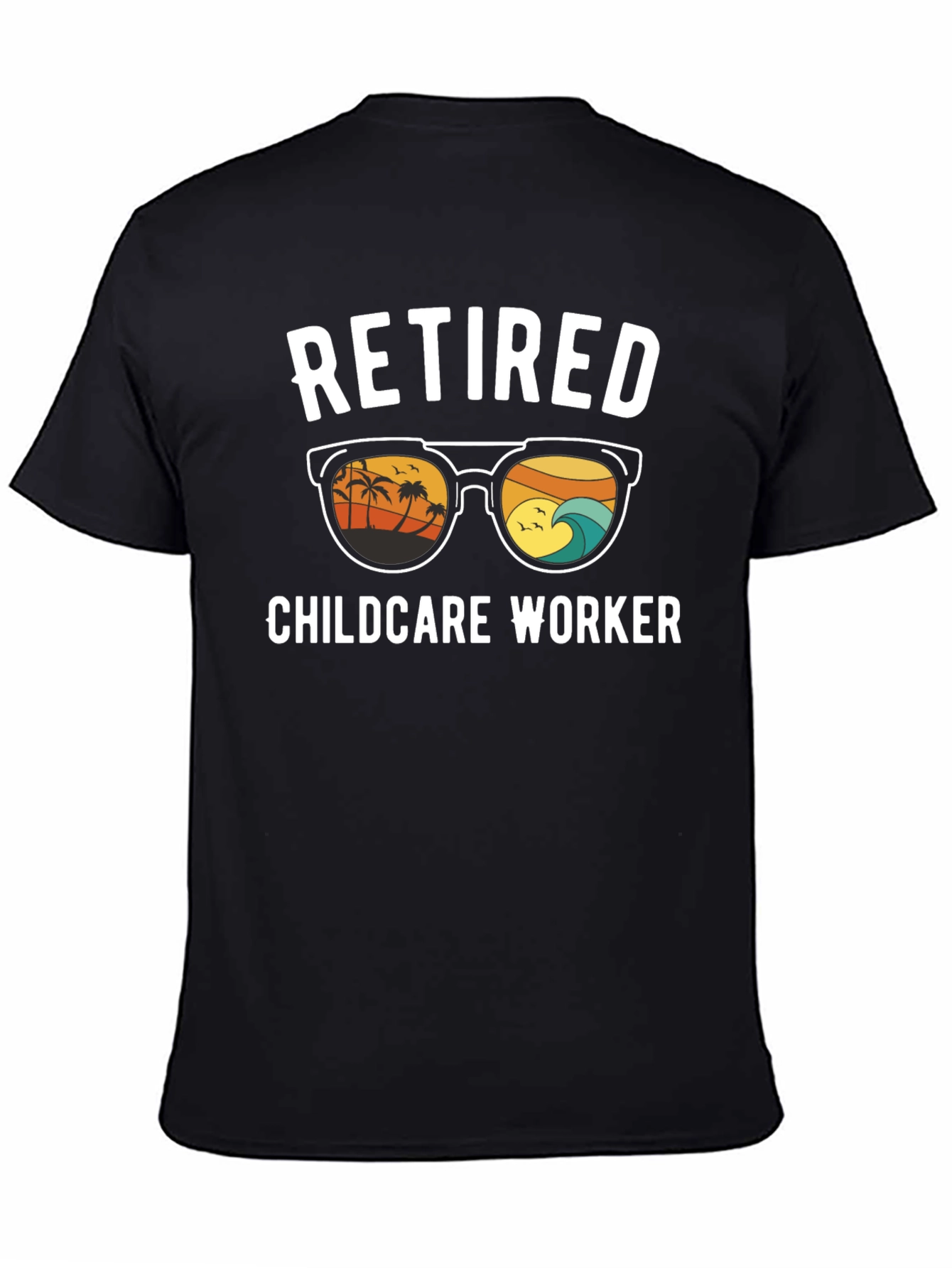 Camiseta Negra de Jubilación para Cuidador Infantil