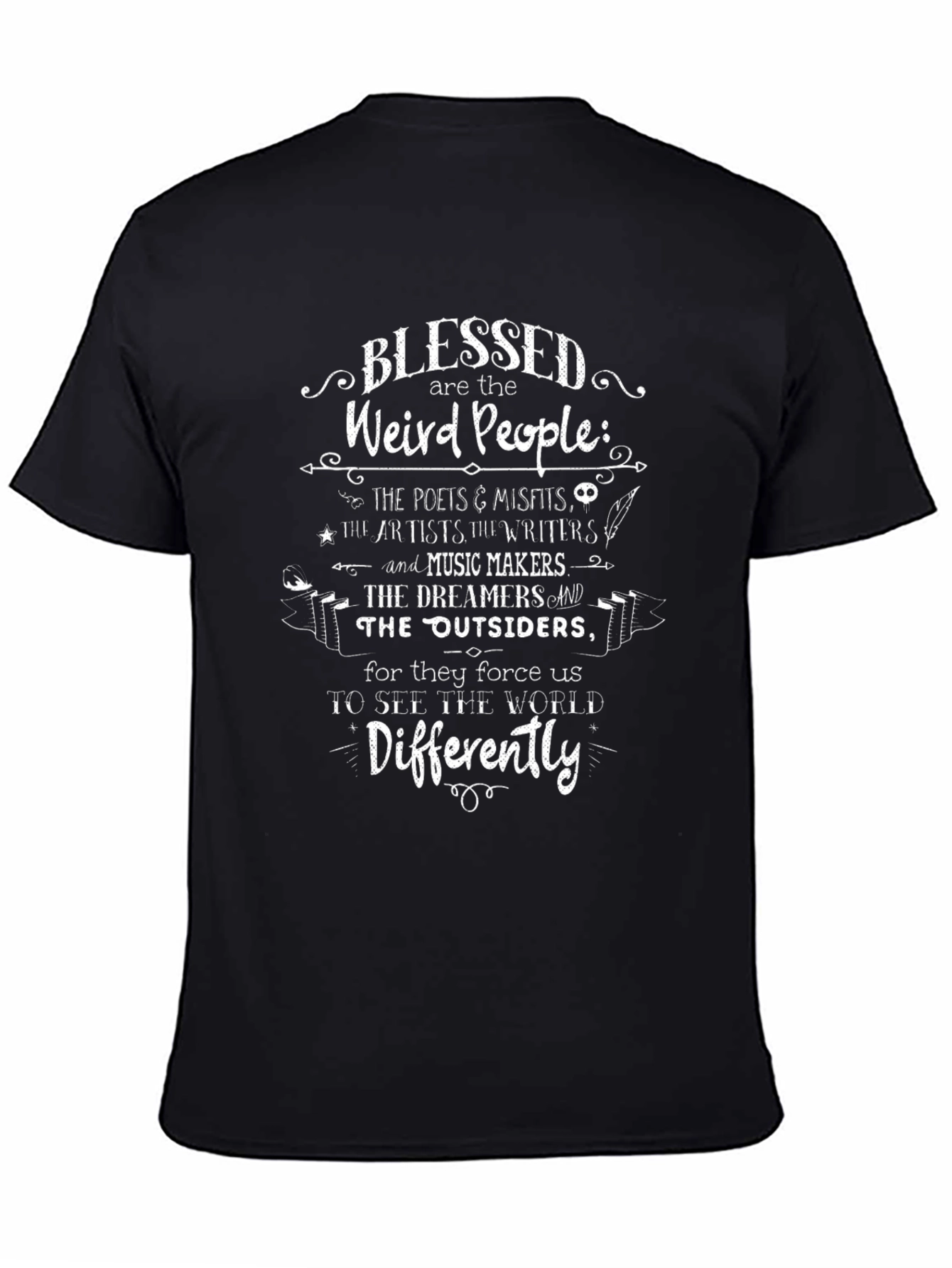 Camiseta Negra: Benditos los Raros