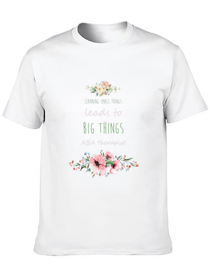 Camiseta Negra Aprender Pequeñas Cosas Lleva a Grandes Cosas
