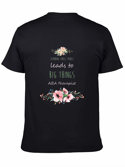 Camiseta Negra Aprender Pequeñas Cosas Lleva a Grandes Cosas