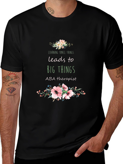 Camiseta Negra Aprender Pequeñas Cosas Lleva a Grandes Cosas