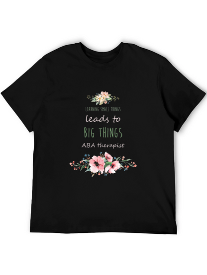 Camiseta Negra Aprender Pequeñas Cosas Lleva a Grandes Cosas