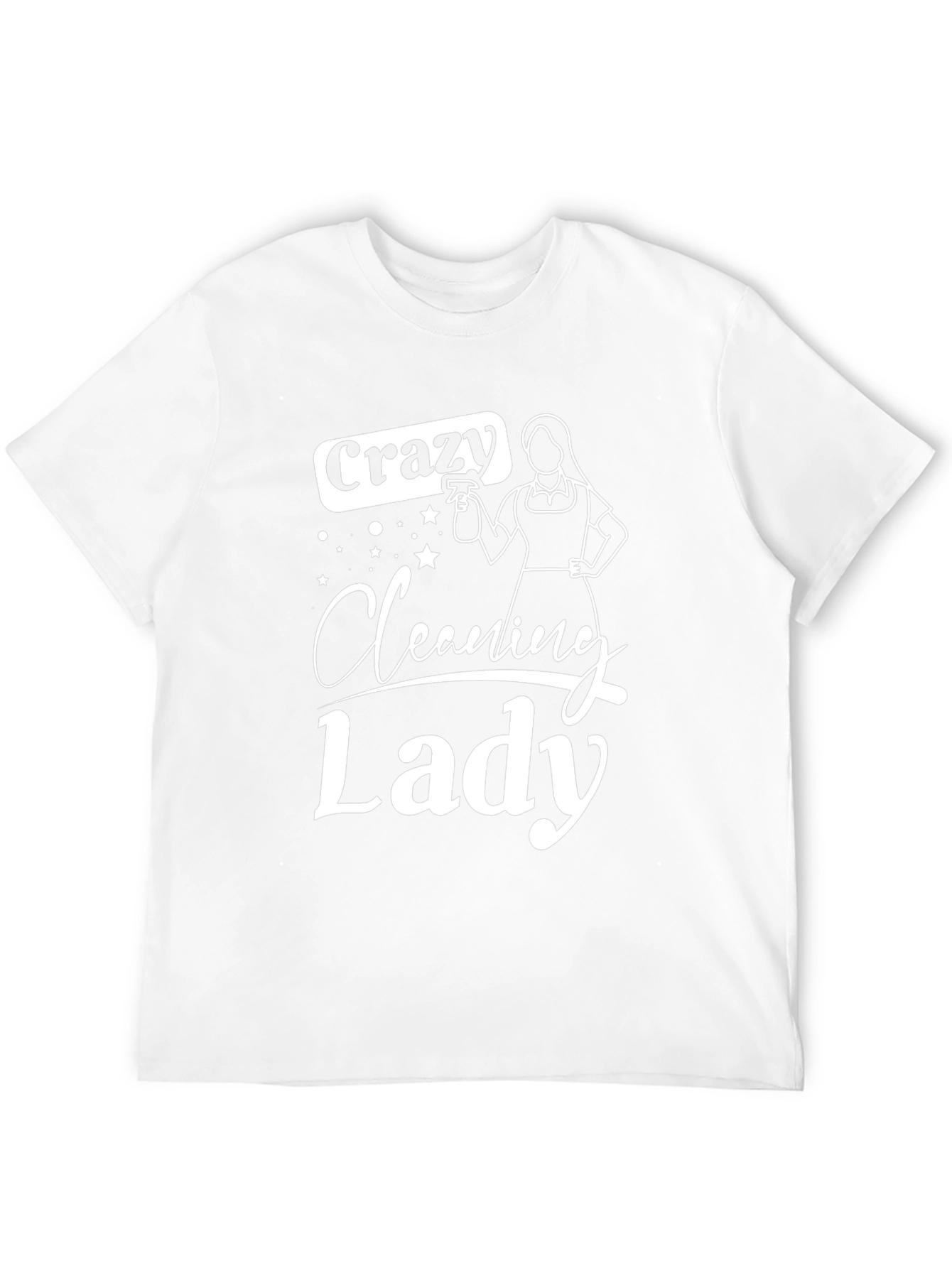 Camiseta Negra Crazy Cleaning Lady