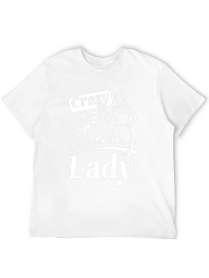 Camiseta Negra Crazy Cleaning Lady