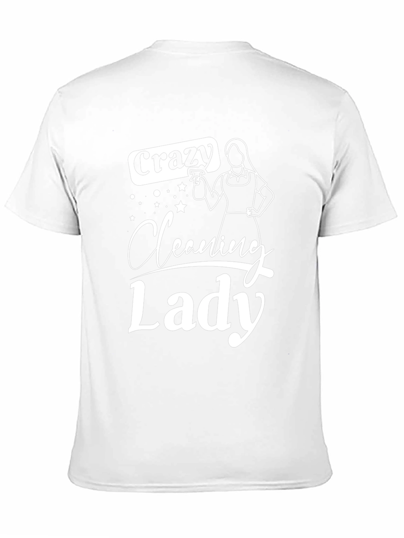 Camiseta Negra Crazy Cleaning Lady