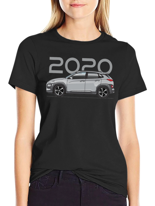 Camiseta Negra 2020 Coche Hyundai Kona - Estilo Casual