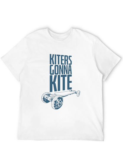 Camiseta Negra Kiters Gonna Kite para Amantes del Skate
