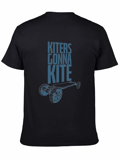 Camiseta Negra Kiters Gonna Kite para Amantes del Skate