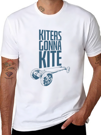 Camiseta Negra Kiters Gonna Kite para Amantes del Skate