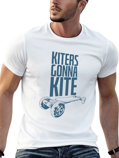 Camiseta Negra Kiters Gonna Kite para Amantes del Skate