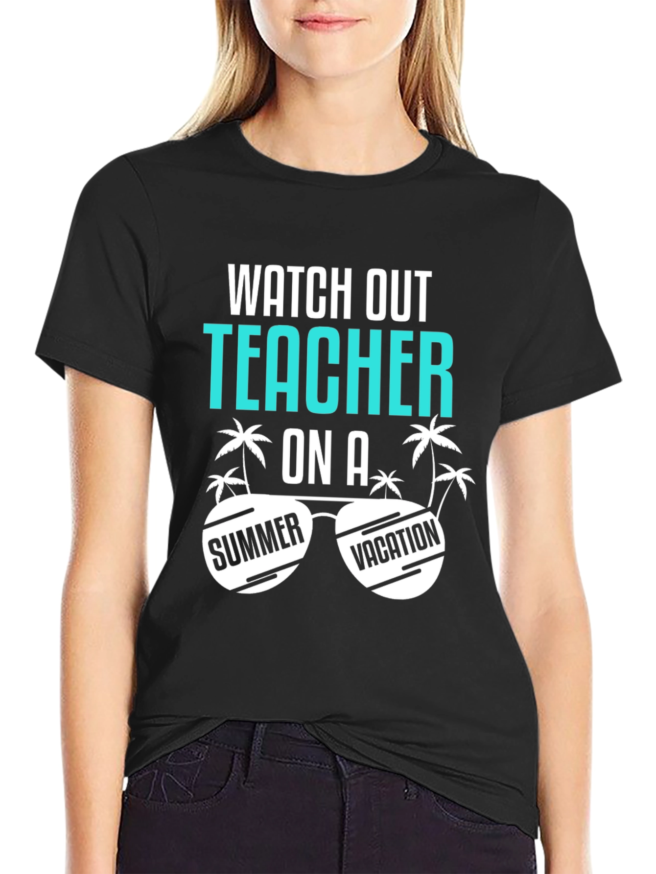 Camiseta Negra: Profesor en Vacaciones