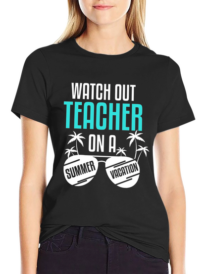 Camiseta Negra: Profesor en Vacaciones