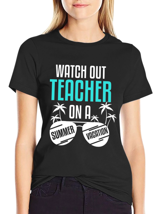 Camiseta Negra: Profesor en Vacaciones