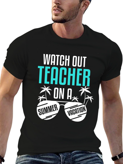 Camiseta Negra: Profesor en Vacaciones