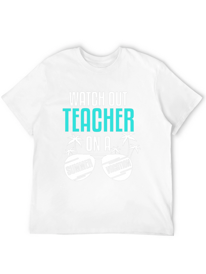 Camiseta Negra: Profesor en Vacaciones