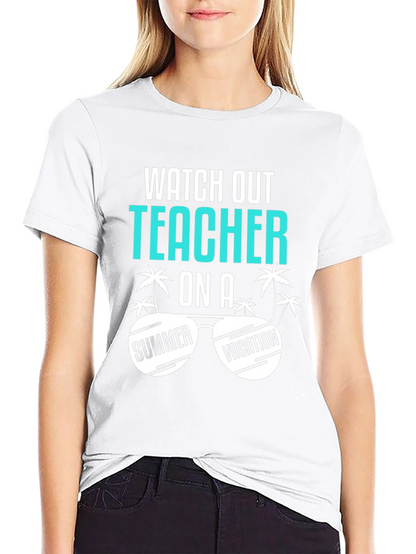 Camiseta Negra: Profesor en Vacaciones
