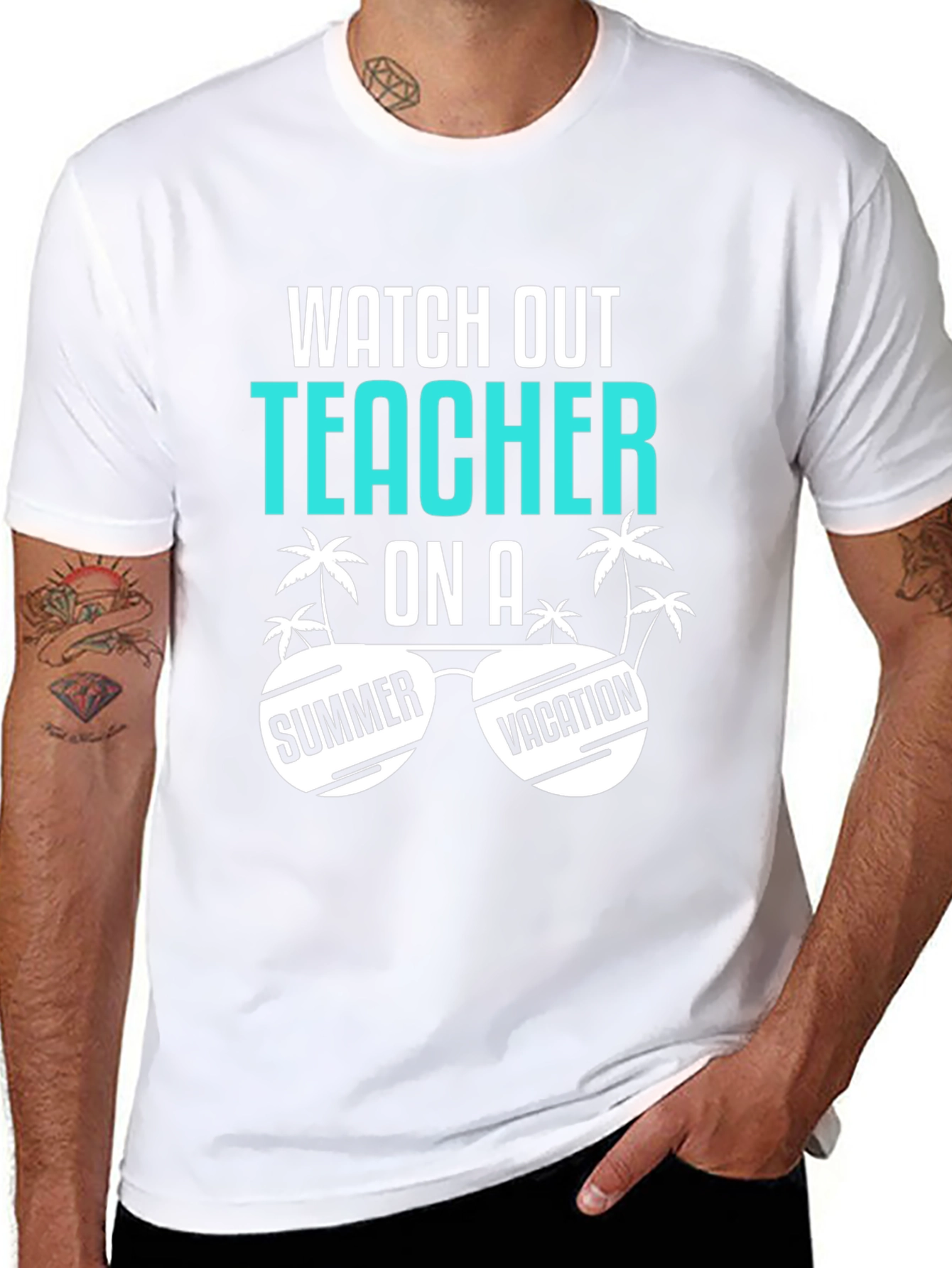 Camiseta Negra: Profesor en Vacaciones