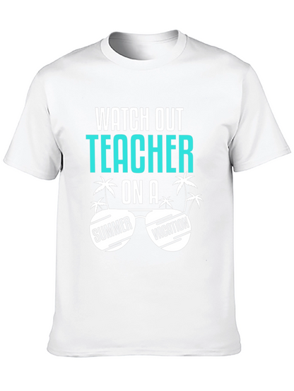Camiseta Negra: Profesor en Vacaciones