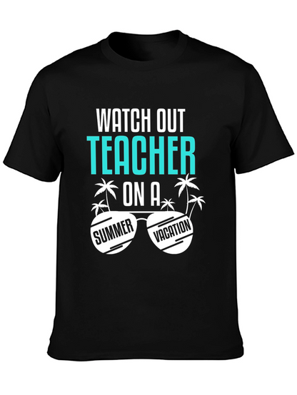 Camiseta Negra: Profesor en Vacaciones