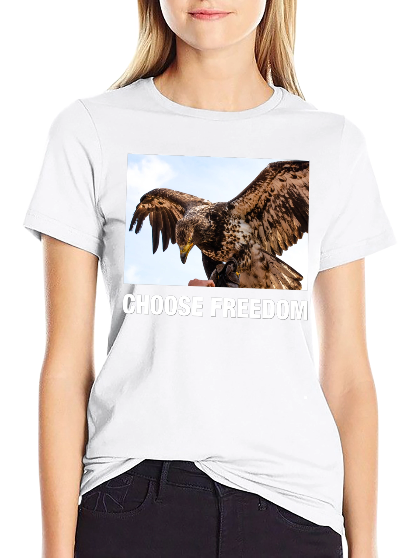 Camiseta Negra Libertad Águila