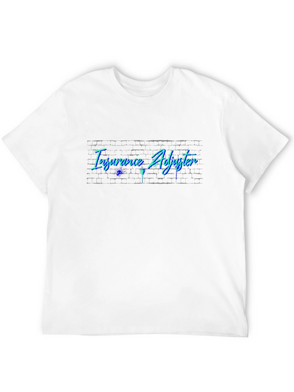 Camiseta Negra Ajustador de Seguros Diseño Neón