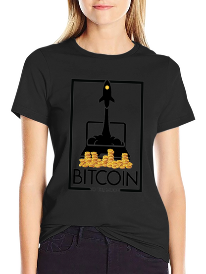 Camiseta Bitcoin To The Moon - Diseño Cripto