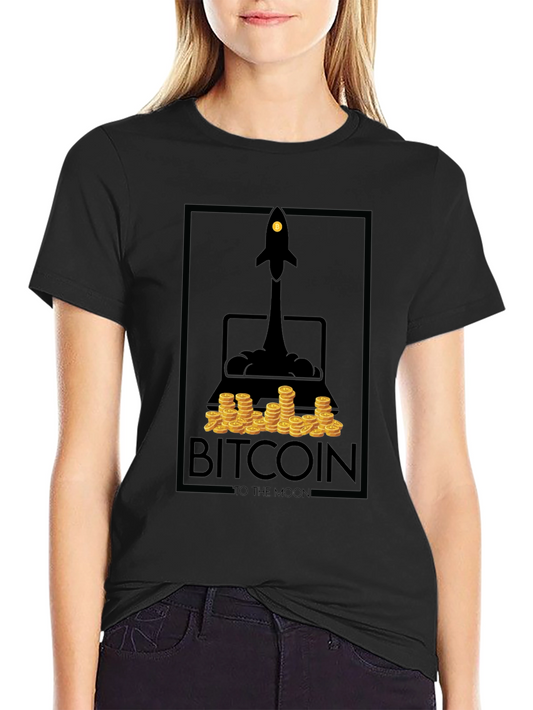 Camiseta Bitcoin To The Moon - Diseño Cripto