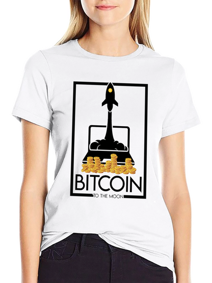 Camiseta Bitcoin To The Moon - Diseño Cripto