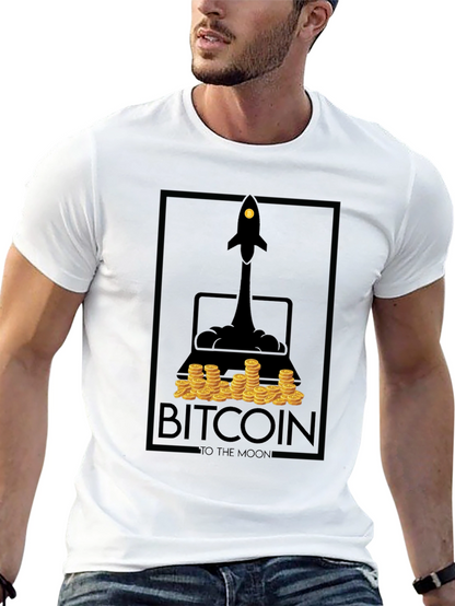 Camiseta Bitcoin To The Moon - Diseño Cripto