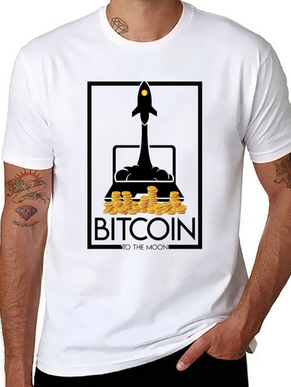 Camiseta Bitcoin To The Moon - Diseño Cripto