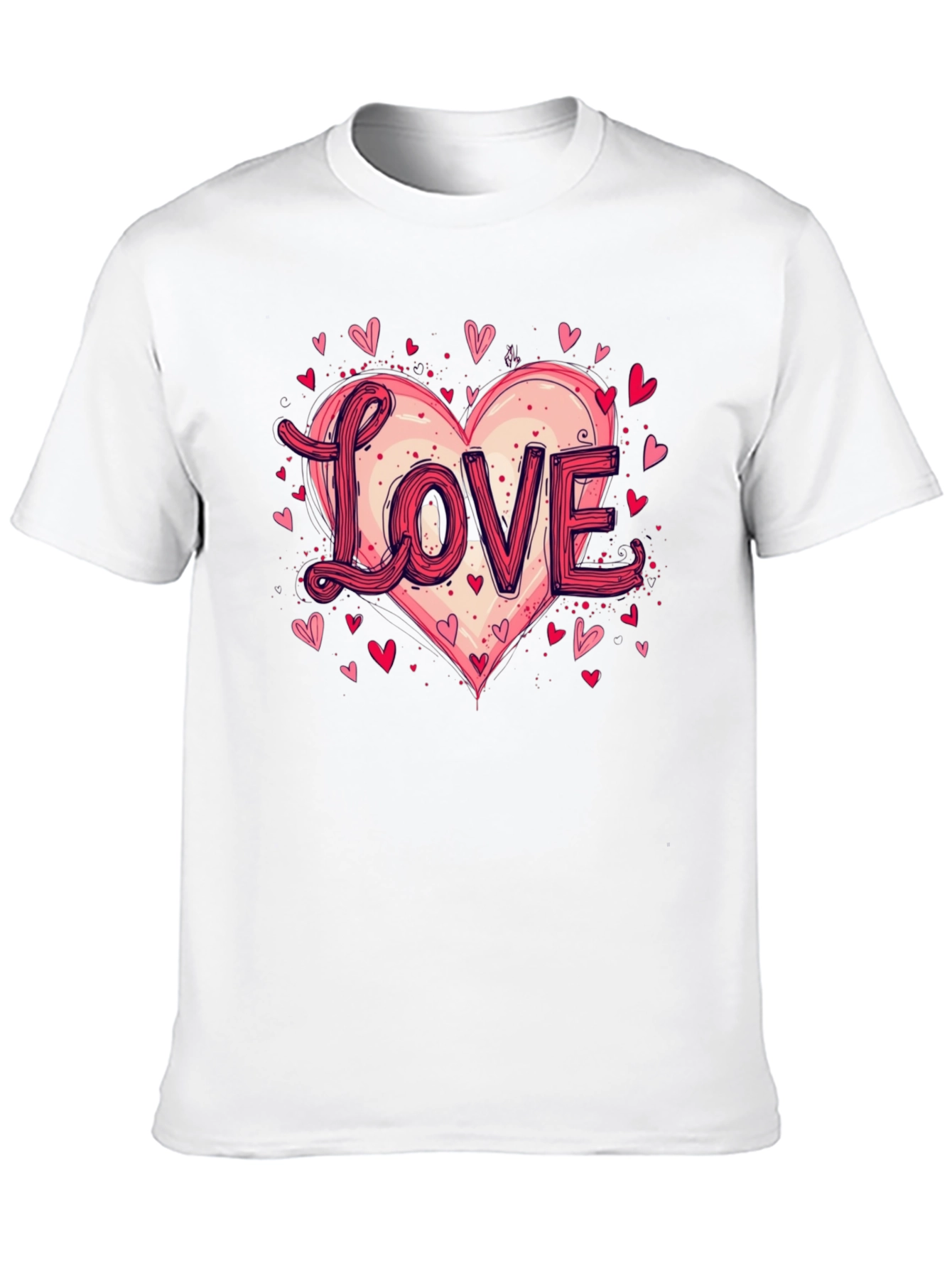 Camiseta Negra Love Corazón San Valentín