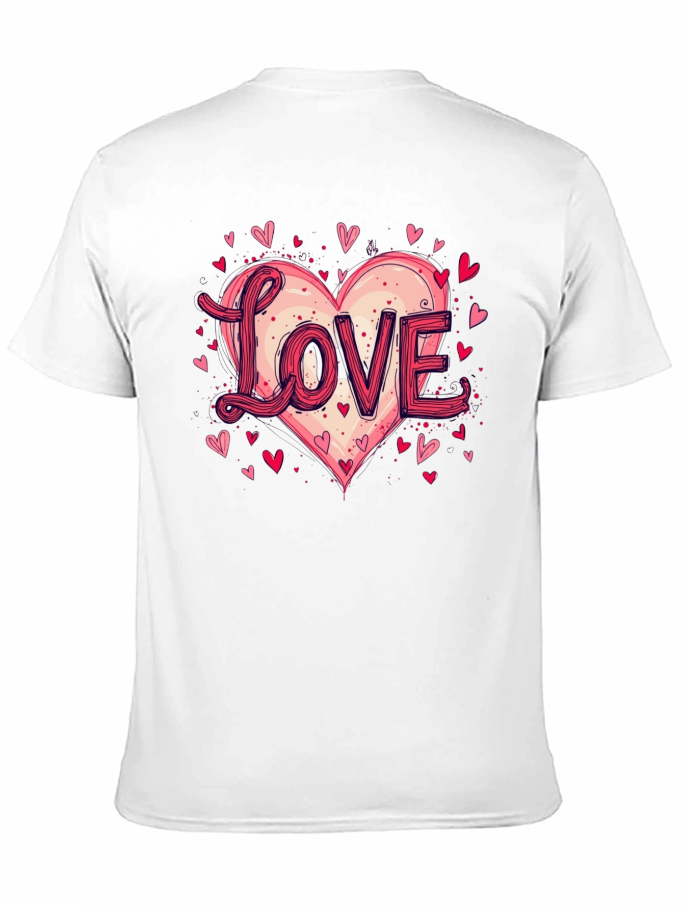 Camiseta Negra Love Corazón San Valentín