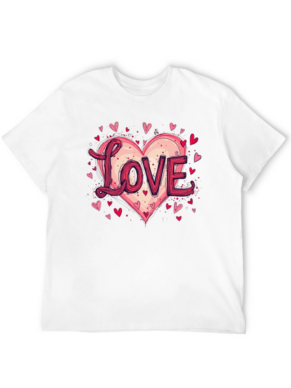 Camiseta Negra Love Corazón San Valentín