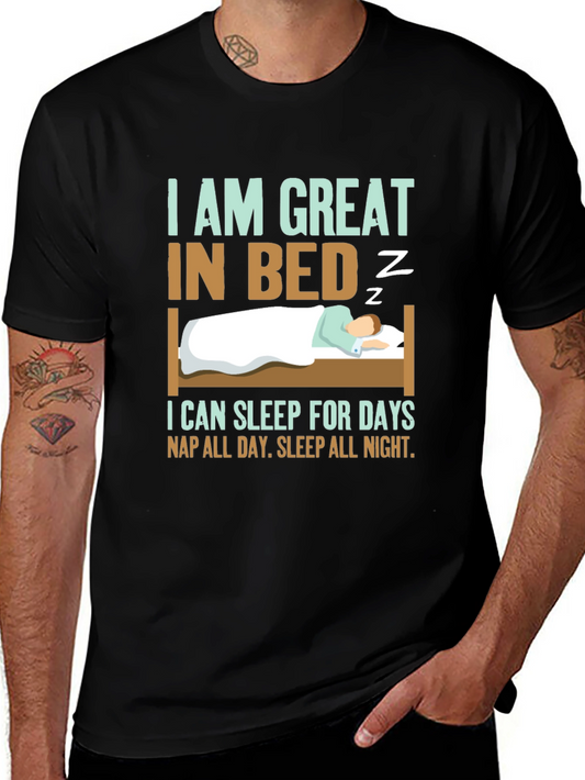 Camiseta Divertida: Soy Genial en la Cama ¡Puedo Dormir Días!
