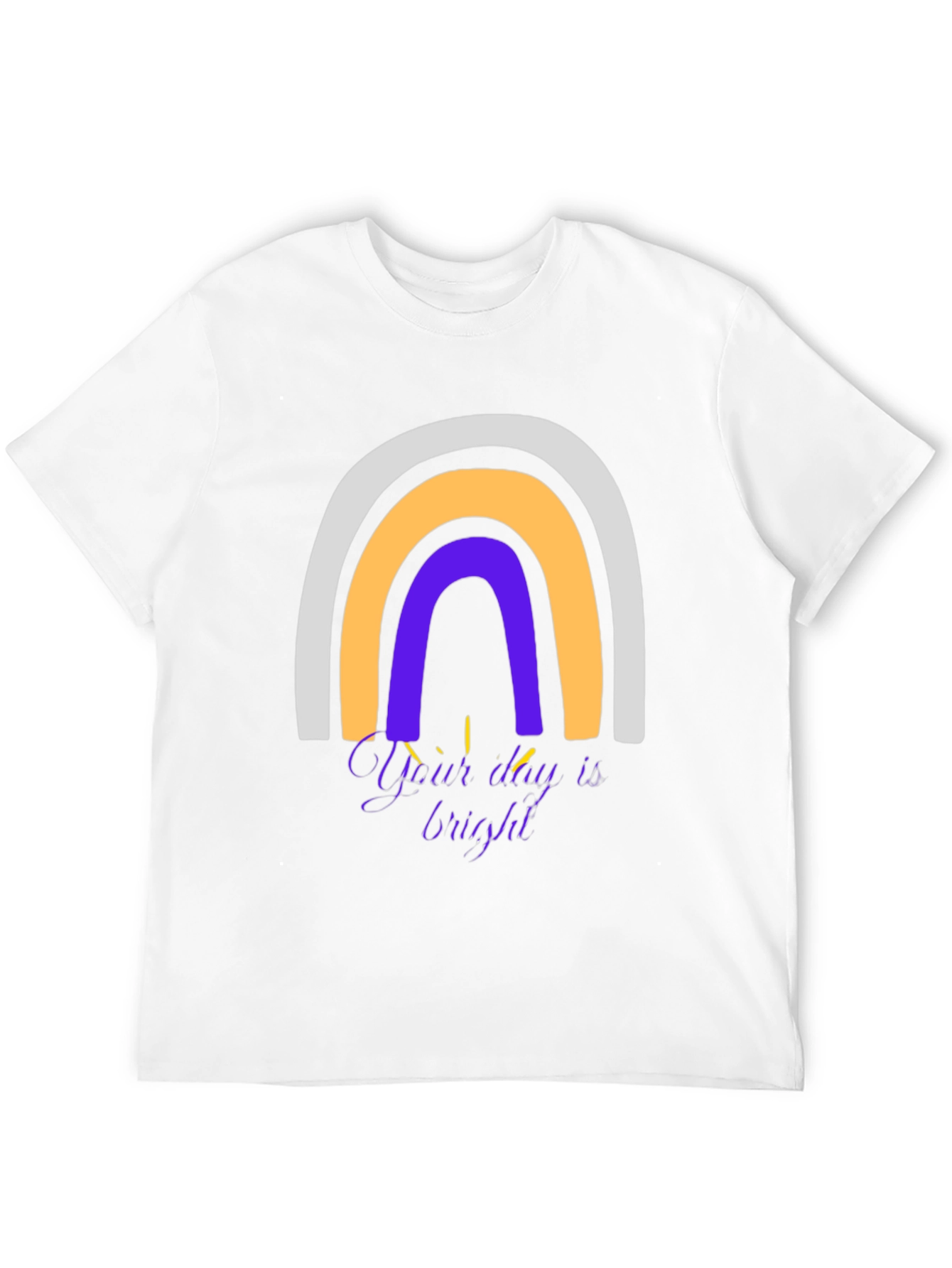 Camiseta Negra Arcoíris con Mensaje Inspirador
